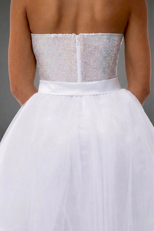 CAROLINE Sequin Sweetheart Corset Top