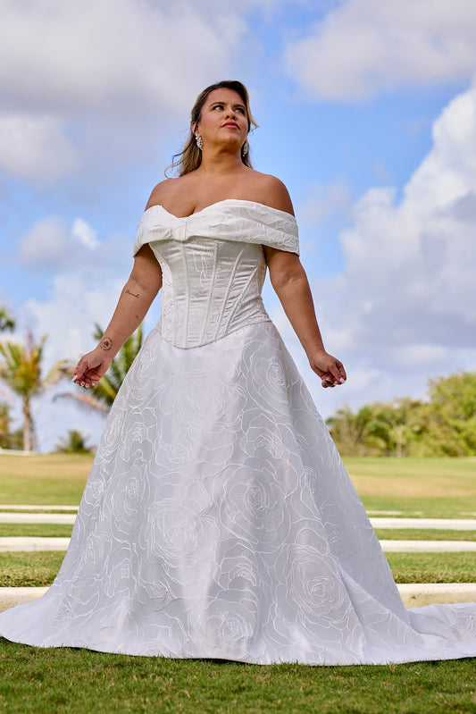 DANIELA Two-Piece Corset Wedding Gown (sample sale) (Plus Size)