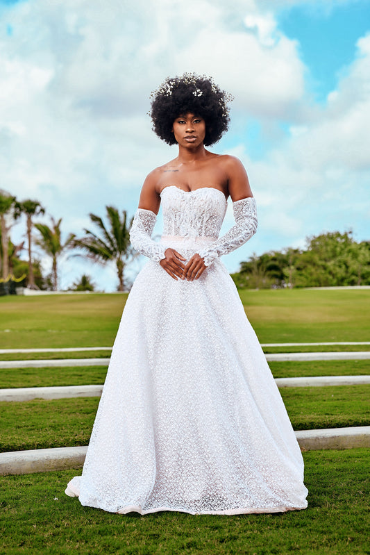 HELLAS Strapless A-Line Wedding Gown(SAMPLE FINAL SALE)